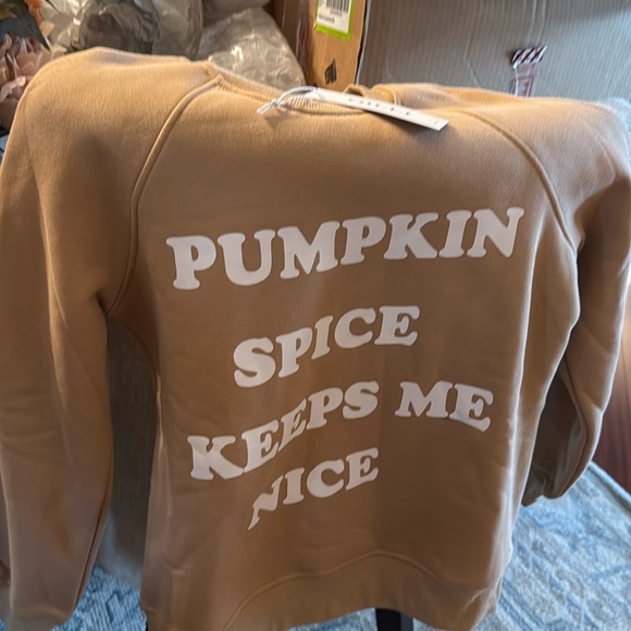 Gilli Pumpkin spice Tan Crew Neck Sweatshirt - Picture 1 of 2